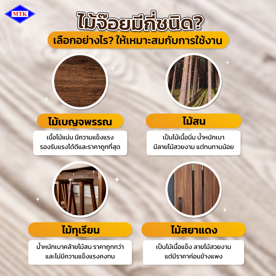 ไม้จ๊อยมีกี่ชนิด