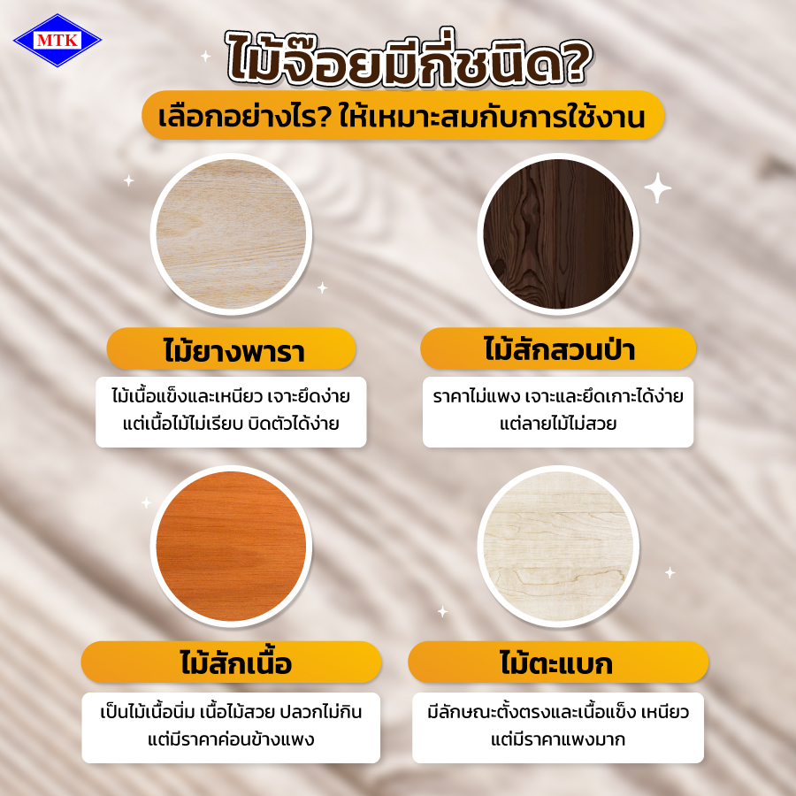 ไม้จ๊อยมีกี่ชนิด