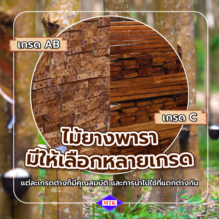 ไม้ยางพารา เกรด AB