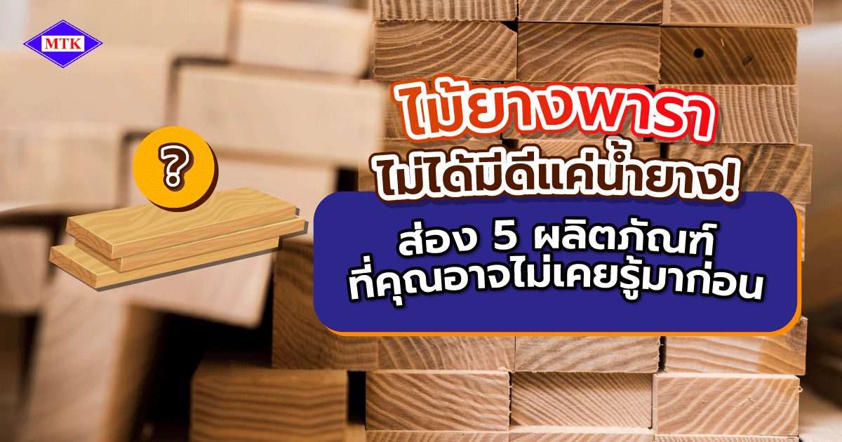 ไม้ยางพารา กับ 5 ผลิตภัณฑ์ที่คุณไม่เคยรู้มาก่อน